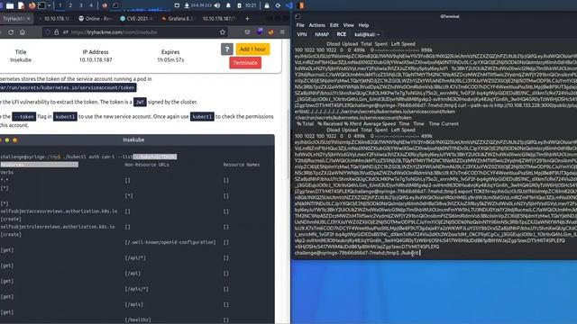 Insekube - TryHackMe - Kubernetes - Grafana Platform Local File Inclusion смотреть онлайн