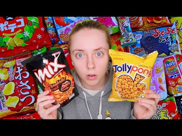 Пробуем Корейские и Японские вкусняшки (в конце трэш) асмр и мукбанг банана крис смотреть онлайн