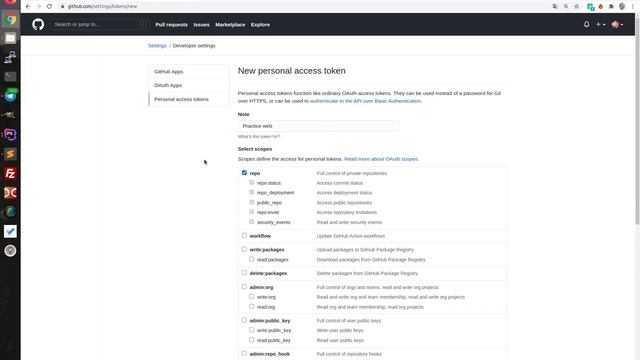 GIT - СОЗДАНИЕ ТОКЕНА ДОСТУПА смотреть онлайн