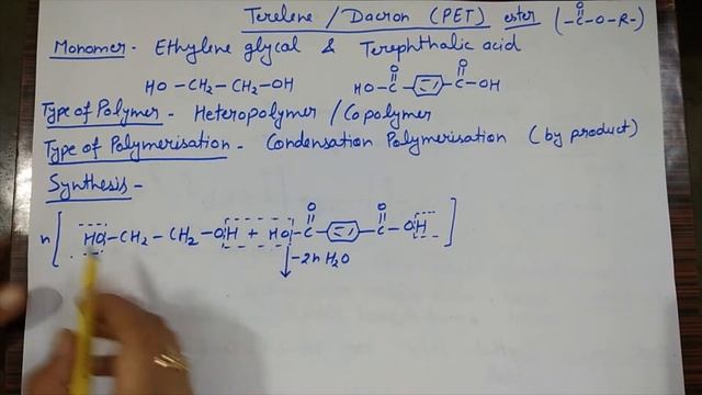(POLYMER- LECTURE-14) Synthesis And Applications Of Synthetic Fiber Terylene By Dr. Nisha Singh