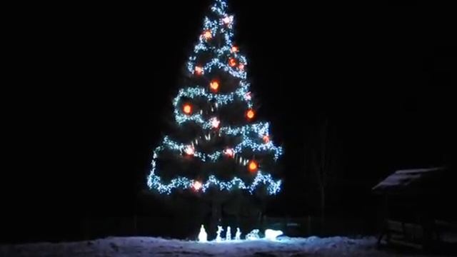 Новогодняя елка "Красна поляна", Карпаты, Украина смотреть онлайн