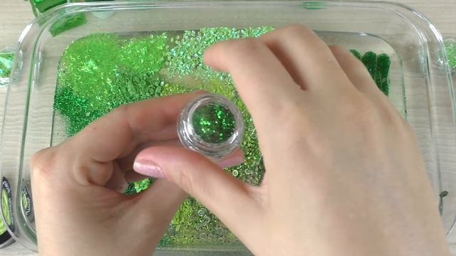 TIME SLIME Mixing Makeup And Glitter Into Clear Slime Satisfying Slime Videos