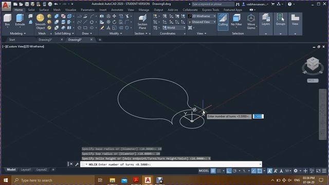 Making Propeller blades using Autocad. смотреть онлайн