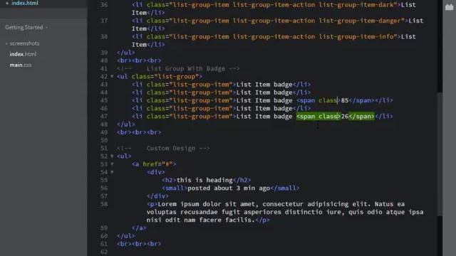 Bootstrap 4 #12 List Group & Badge ] смотреть онлайн