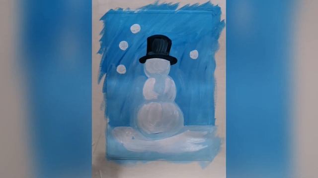 КАК НАРИСОВАТЬ СНЕГОВИКА ГУАШЬЮ смотреть онлайн