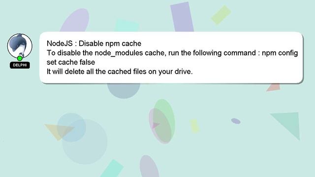 NodeJS : Disable npm cache смотреть онлайн