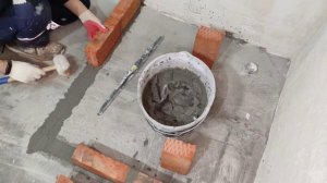 Поддон для душа из кирпича и бетона. Сможет каждый!