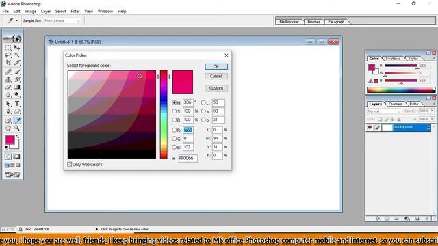 How To Change Color Picker Window Setting In Photoshop ? Photoshop Me Color Box Ko Change Kaise Kar