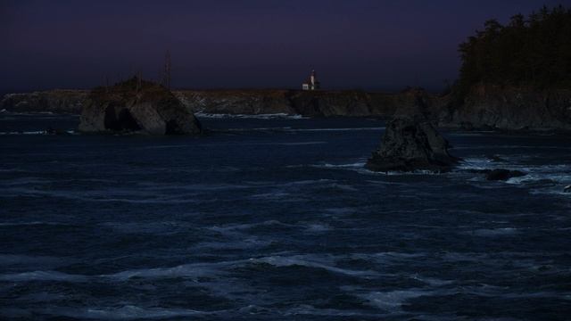 Sleep Sounds for 7 Hours - Peaceful Ocean Waves and Lighthouse in 4K смотреть онлайн