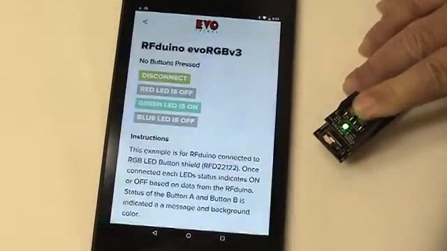 Evothings and RFduino make Android/iOS Bluetooth BLE Simpler - Results Demo смотреть онлайн