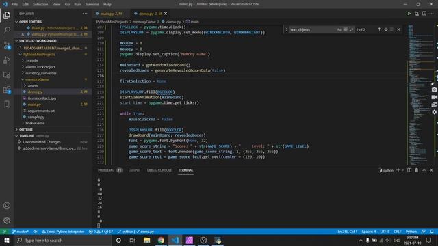Memory Game in Python + Pygame! - Part 3(Coding Main Method) смотреть онлайн