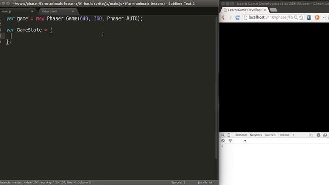 Phaser Beginners Tutorial 1 - How to Create a Phaser Project смотреть онлайн
