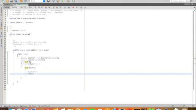 Factorial Program in Java in English смотреть онлайн