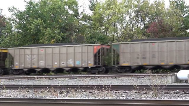 NS coal train. 4505 & 1037 & DPU 4338 & 7621. Berea, Ohio смотреть онлайн