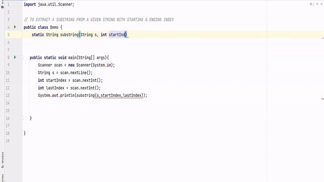 SUBSTRING (STARTING INDEX & ENDING INDEX) METHOD IN STRING | JAVA PROGRAMMING | NO SOUND | COPY COD смотреть онлайн