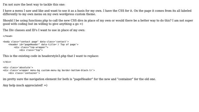 Wordpress: functions.php / replacing div's with new ones? смотреть онлайн