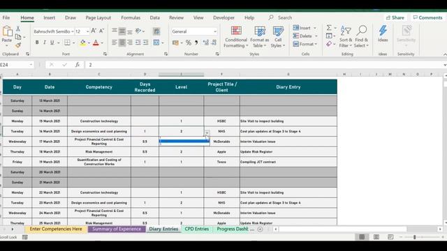 RICS APC DIARY EXAMPLE - WITH FREE EXCEL DIARY TEMPLATE смотреть онлайн