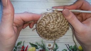 Подставка под горячее из ДЖУТА.Подробный МК.Вяжем крючком.