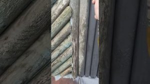 Ремонт на 2 этажной даче, грунтовка деревянного фасада с лесов и лестницы в