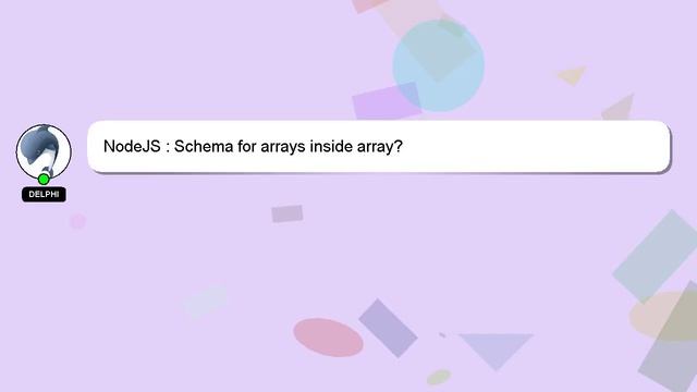 NodeJS : Schema for arrays inside array? смотреть онлайн