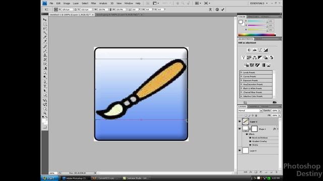 How to make your own icons in Photoshop - Photoshop Tutorial смотреть онлайн