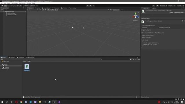 Изучи C# играя в Unity - Часть 1. Пишем первую программу на C# и Unity. смотреть онлайн
