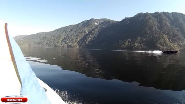 Водная прогулка по Телецкому озеру к водопаду Корбу Лодка Ривьера 3200 4 человека мотор 9.9 смотреть онлайн