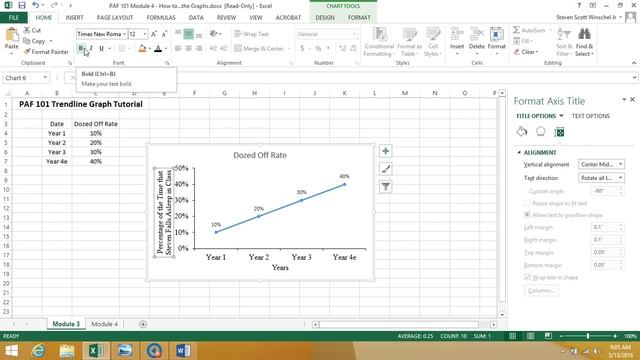 PAF 101 Module 3 Trend Line Graph Tutorial Video смотреть онлайн