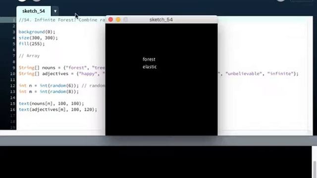54. Infinite Forest? Combine random words using an Array смотреть онлайн