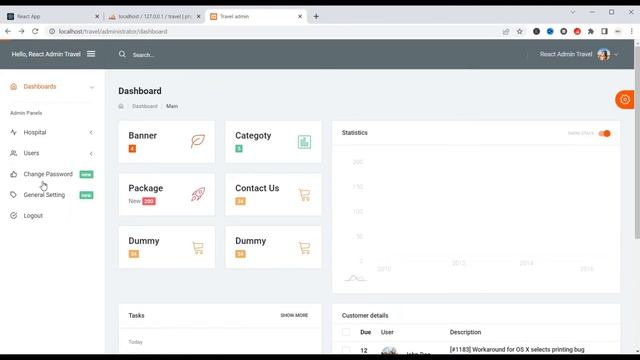 React js Travel Project with Backend Part 03 || Admin Dashboard Design смотреть онлайн