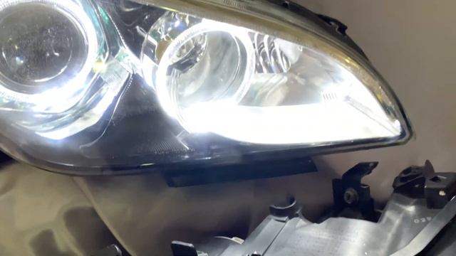 f-502 Y51 フーガ/シーマ 前期 インナーブラック塗装＆4連LEDイカリング＆白LED増設 仕様 純正ドレスアップヘッドライト cima Fuga Nissan смотреть онлайн