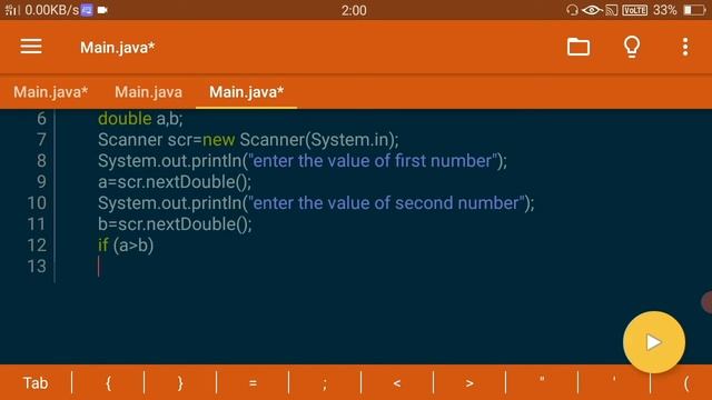 Java program to compare two numbers using if-else statement by MIHIR GUPTA. смотреть онлайн