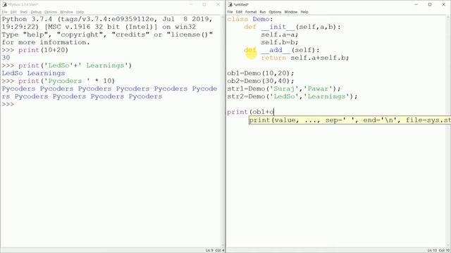 #29 Getting Start With Python | Operator Overloading in Python | Magic Methods смотреть онлайн