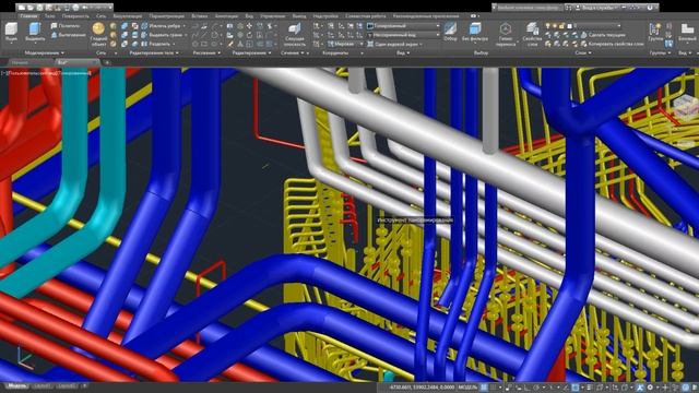 3D трубопроводы охлаждения доменной печи смотреть онлайн