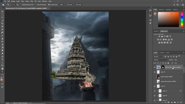 "Hanoman" Fantasy Concept art Photo Manipulation || Photoshop смотреть онлайн