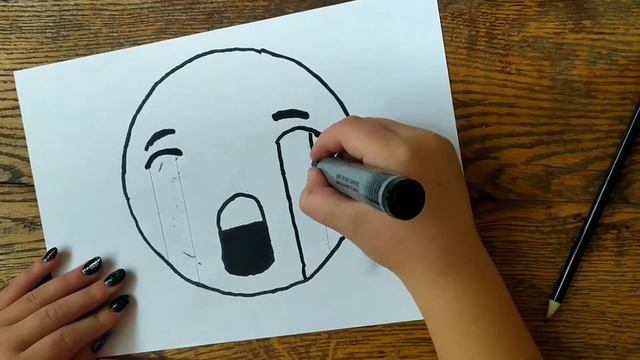 Учимся рисовать плачущий смайлик?✨ смотреть онлайн