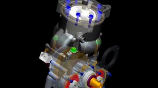 vue en 3D moteur MEGA 650cc RÜBIG смотреть онлайн