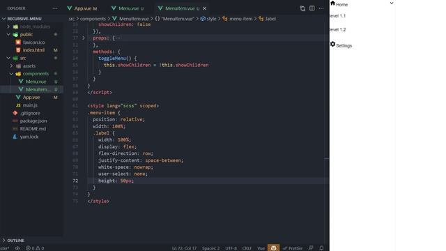 Recursive Side-nav Menu built with Vue.js (part 1) смотреть онлайн