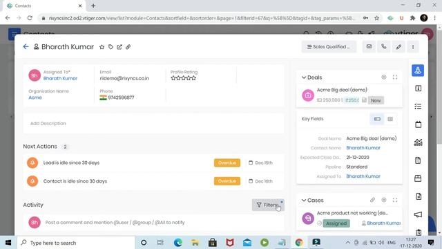 WhatsApp vtiger CRM Demo [API used for Business Account] смотреть онлайн