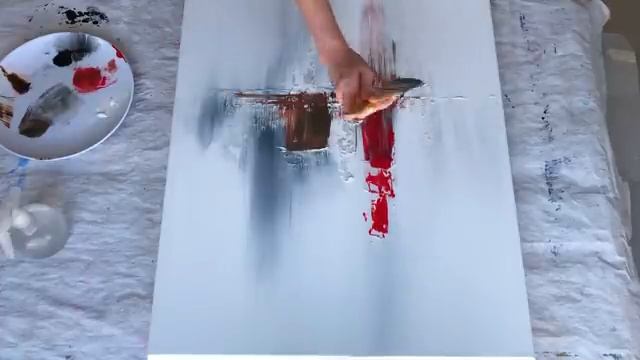 How to Create Texture for Abstract Acrylic Cityscape with Modeling Paste смотреть онлайн