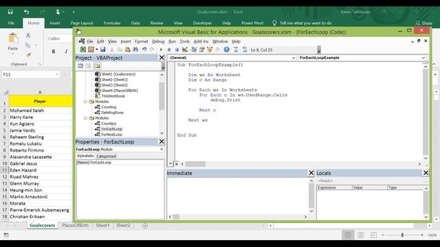 2.20 - For Each Loop in Excel VBA смотреть онлайн