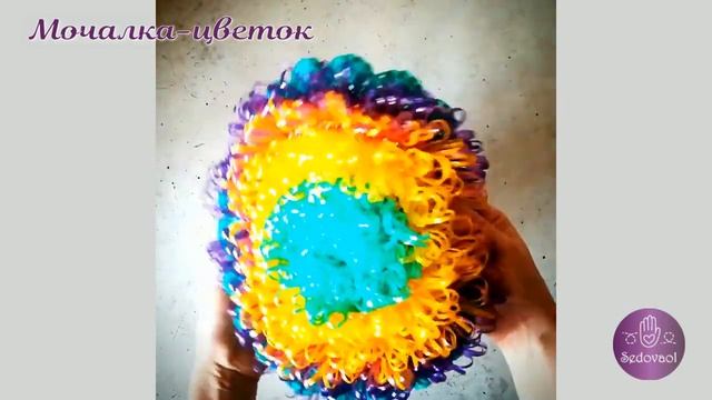 Мочалки круглые вязаные из полипропиленовой пряжи смотреть онлайн