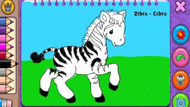 colour in a zebra #colour #drawing #art #watergaming #fun #panting смотреть онлайн
