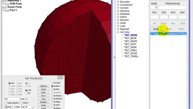 LS-PrePost Workshop11 - Create Node Set/ Segment Set смотреть онлайн