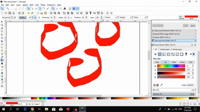 Calligraphy tool | Inkscape смотреть онлайн