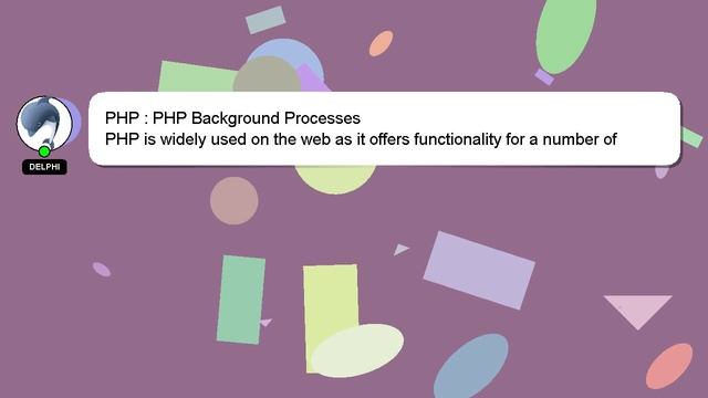 PHP : PHP Background Processes смотреть онлайн