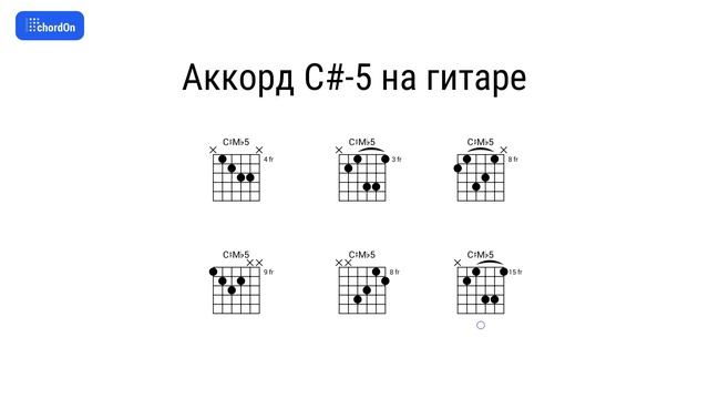 Как играть аккорд C#-5 на гитаре и фортепиано смотреть онлайн