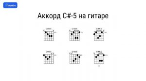 Как играть аккорд C#-5 на гитаре и фортепиано