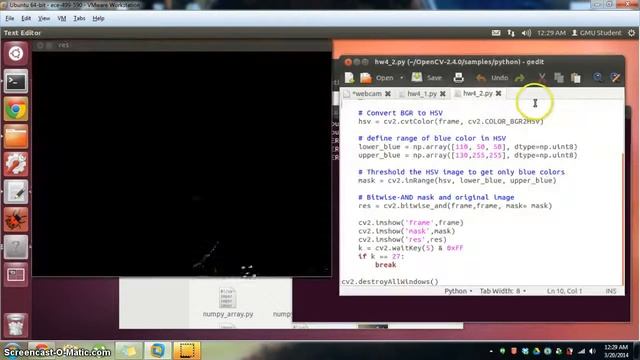 Applying Filtering Effects to a webcam feed - Color filtering using openCV - part 2 смотреть онлайн