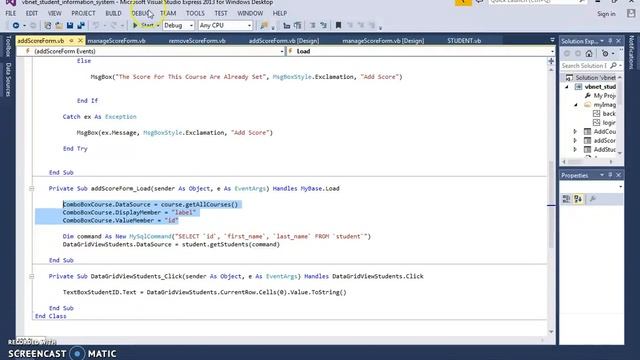 VB.NET - Student Information System Project In VB.Net And MySQL Database [With Source Code] Part 81 смотреть онлайн